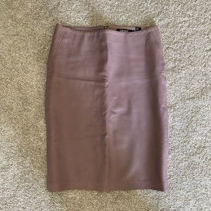 DNKY Leather Lilac Pencil Skirt